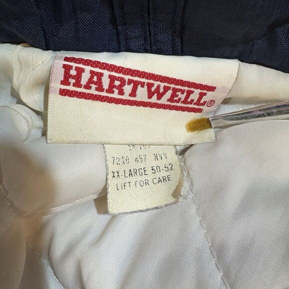 Rare VTG Hartwell Sports Hartley Hawks Jacket Mens XXL 90s Colorblock Puffer - Picture 6 of 10